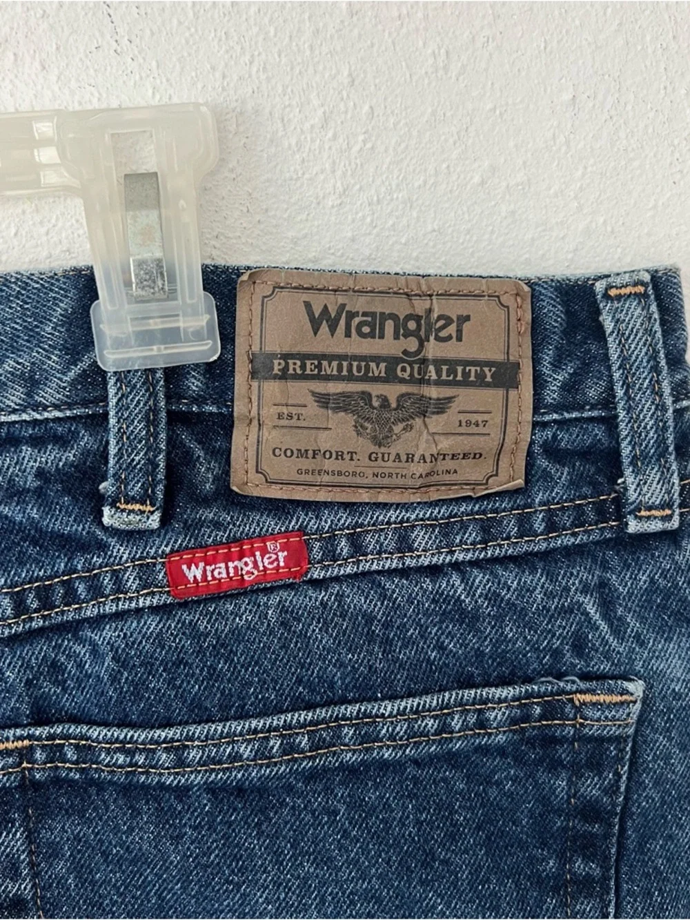Wrangler Men's Straight-Leg Blue Jeans 5 pockets style Size 42”x30” - Picture 10 of 13